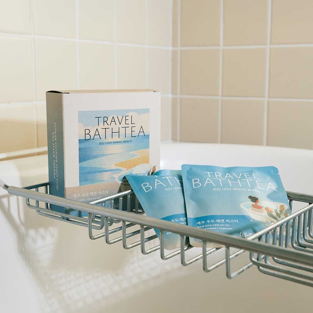 HIVELLA Travel Bath Tea Udo Sanho Beach 60g Gentle EWG Green Herbal Bath Salt _ Made in KOREA